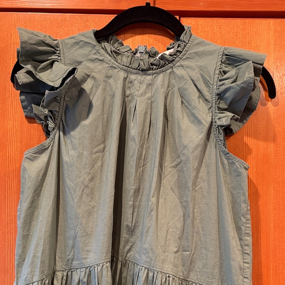 Sea New York Waverly High Neck Tiered Dress in Green - Picture 6 of 8